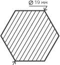 Шестигранник нержавеющий (пруток) 19 мм. 14Х17Н2 горячекатаный, матовый
